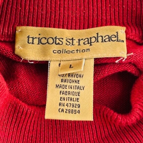 Vintage Tricots St Raphael Wool Sweater Men large Grandpa Merino Wool Buttons - Picture 2 of 5